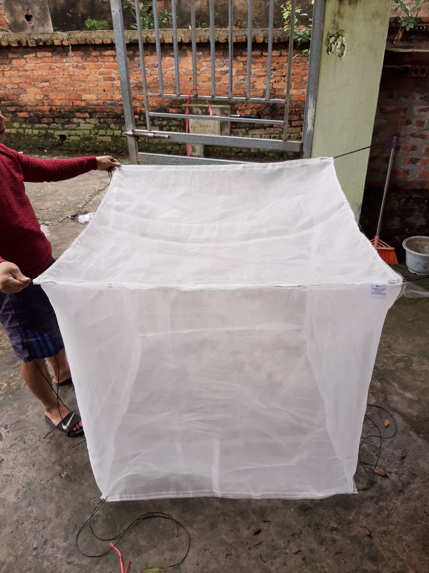 mùng nuôi ruồi lính đen - 1x1x1 lưới thái