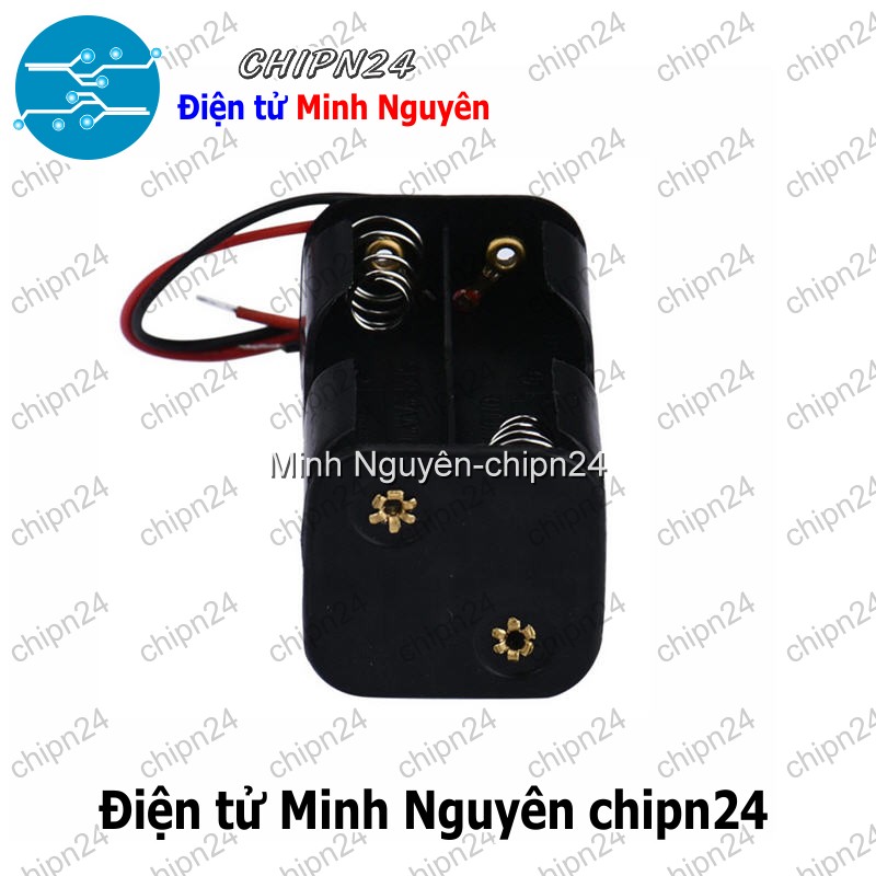 [1 cái] (C14) Hộp Đế pin 4 viên AA vuông - HH000591