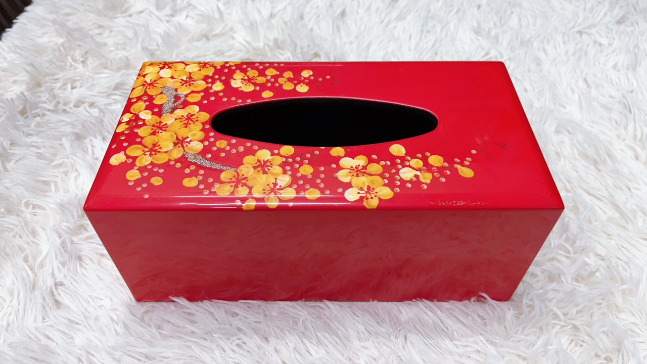 Hộp Đựng Khăn Giấy Hoa Mai Cao Cấp Thanh Bình Lê