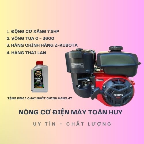 Động cơ xăng 7,5hp Z-kubota Thái