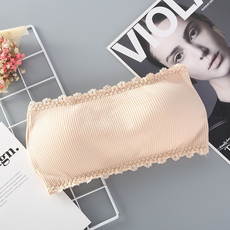 Áo Lót Nữ - Áo Bra Nữ cup ngực không dây phối viền ren điệu đà sexy quyến rũ - Bra 8831