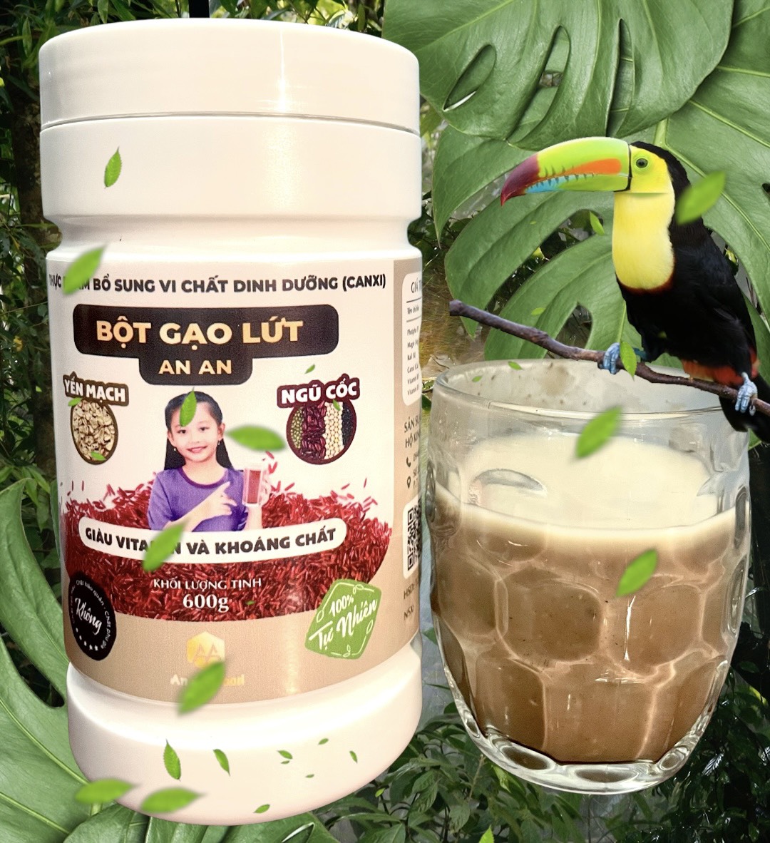 Bột gạo lứt , yến mạch , ngủ cốc