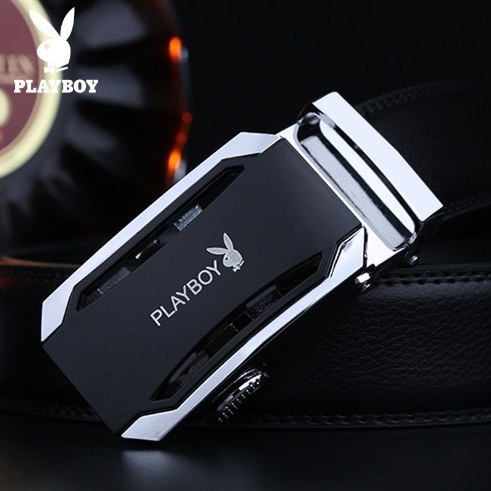 Thắt lưng da bò nam cao cấp hiệu PLAYBOY - mặt khoá tự động - sang trọng cá tính