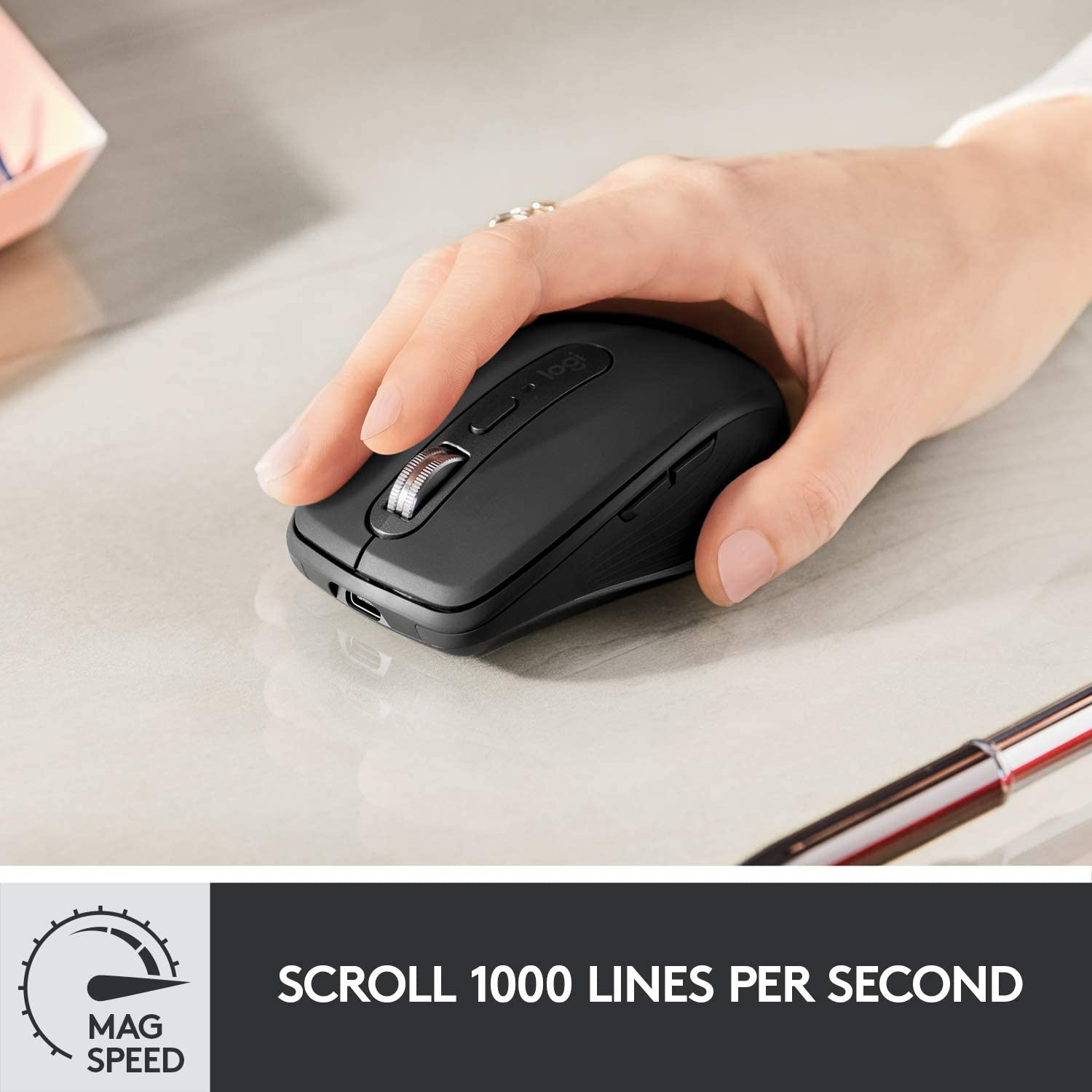 [HCM]Chuột không dây bluetooth Logitech MX Anywhere 3S(màu đen) - hàng chính hãng