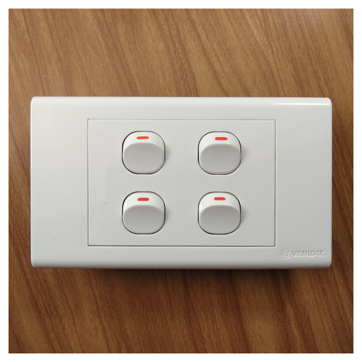 Công tắc SINO Vanlock Dòng S18 - Loại 1 đến 5 công tắc Chính hãng