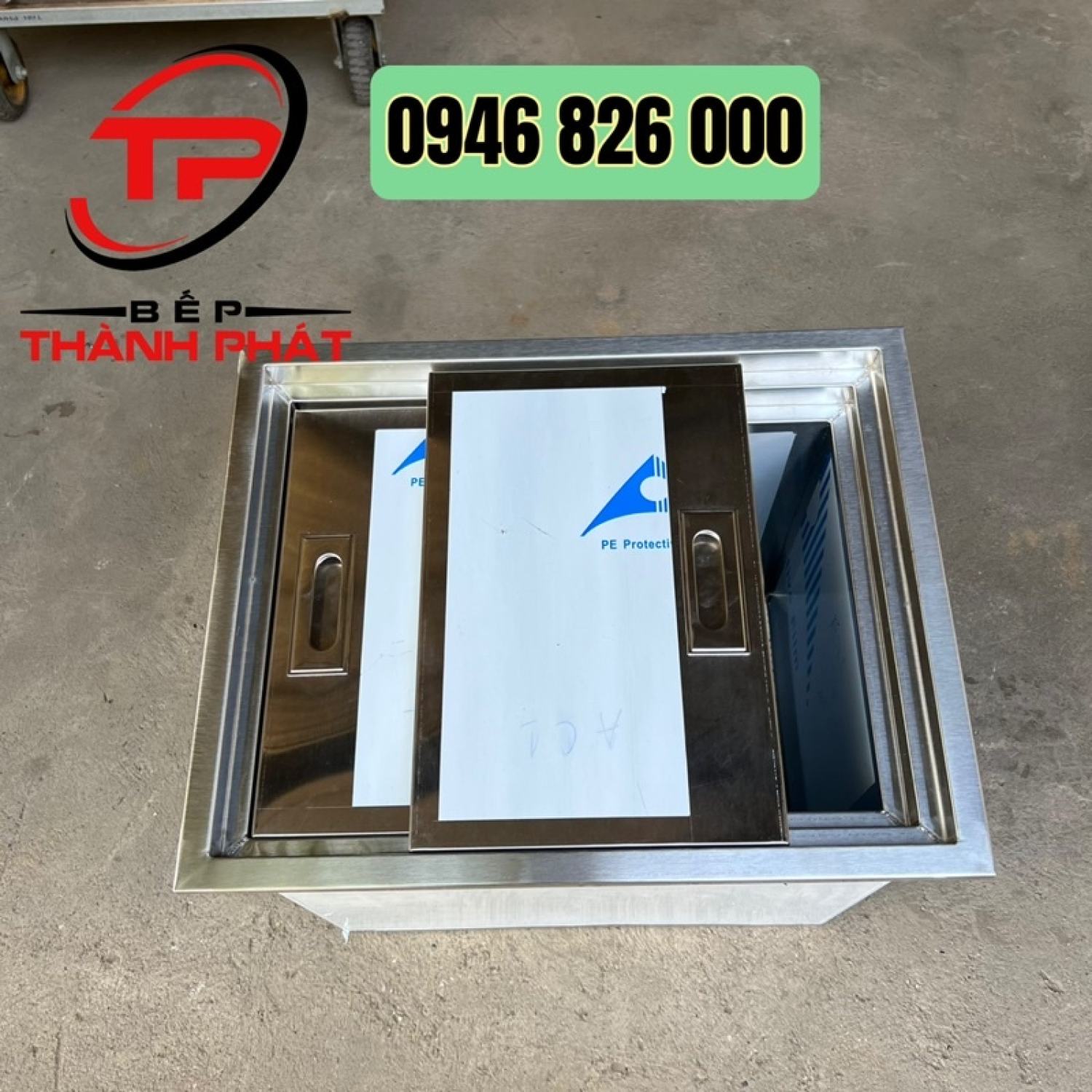 Thùng Đựng Đá Inox Âm Bàn Quầy