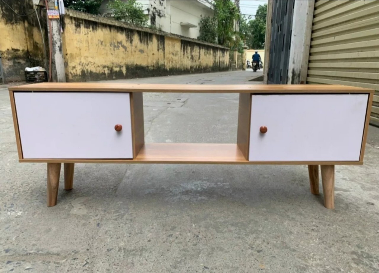 Tủ kệ để tivi âm ly loa đài. Để đồ phòng khách, phòngg ngủ, phòng làm việc. Gỗ MDF cao cấp. Chân gỗ Sồi.