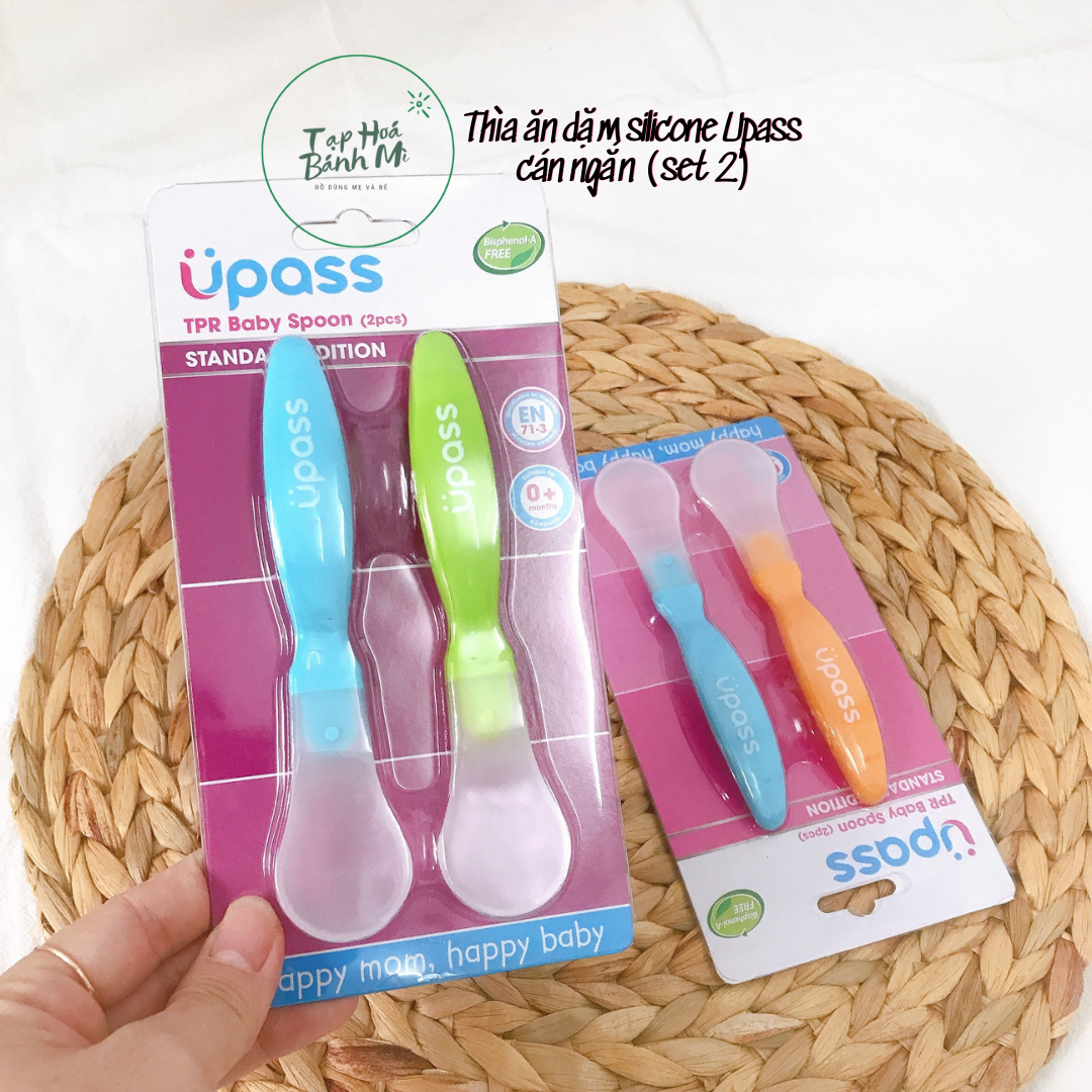 [HCM]Thìa ăn dặm silicone Upass (set 2)