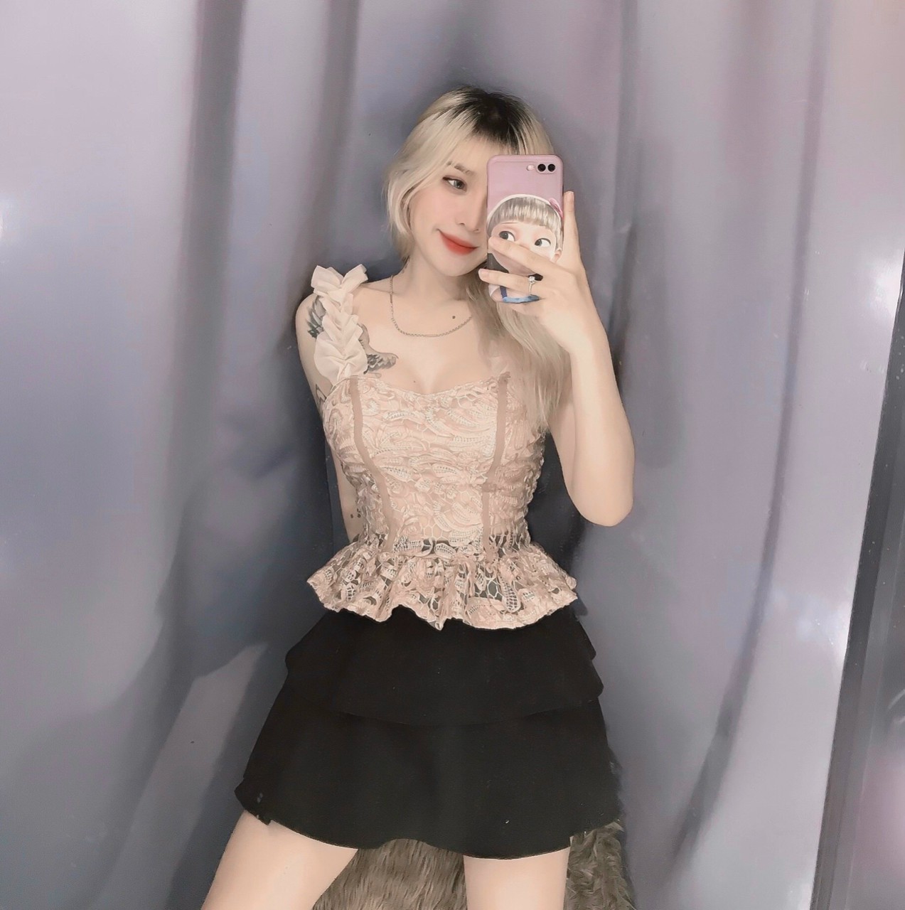 [HCM]ÁO REN 2 DÂY ÔM BODY SIÊU TÔN DÁNG