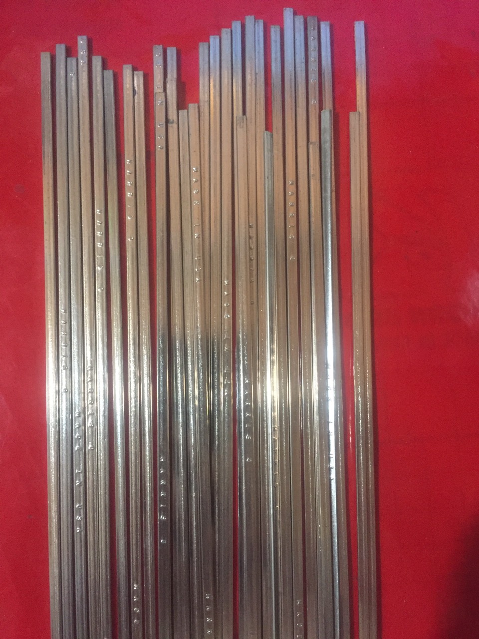 Que hàn đồng. Bộ 10 que thau hàn đồng loại bẹt hàng cao cấp