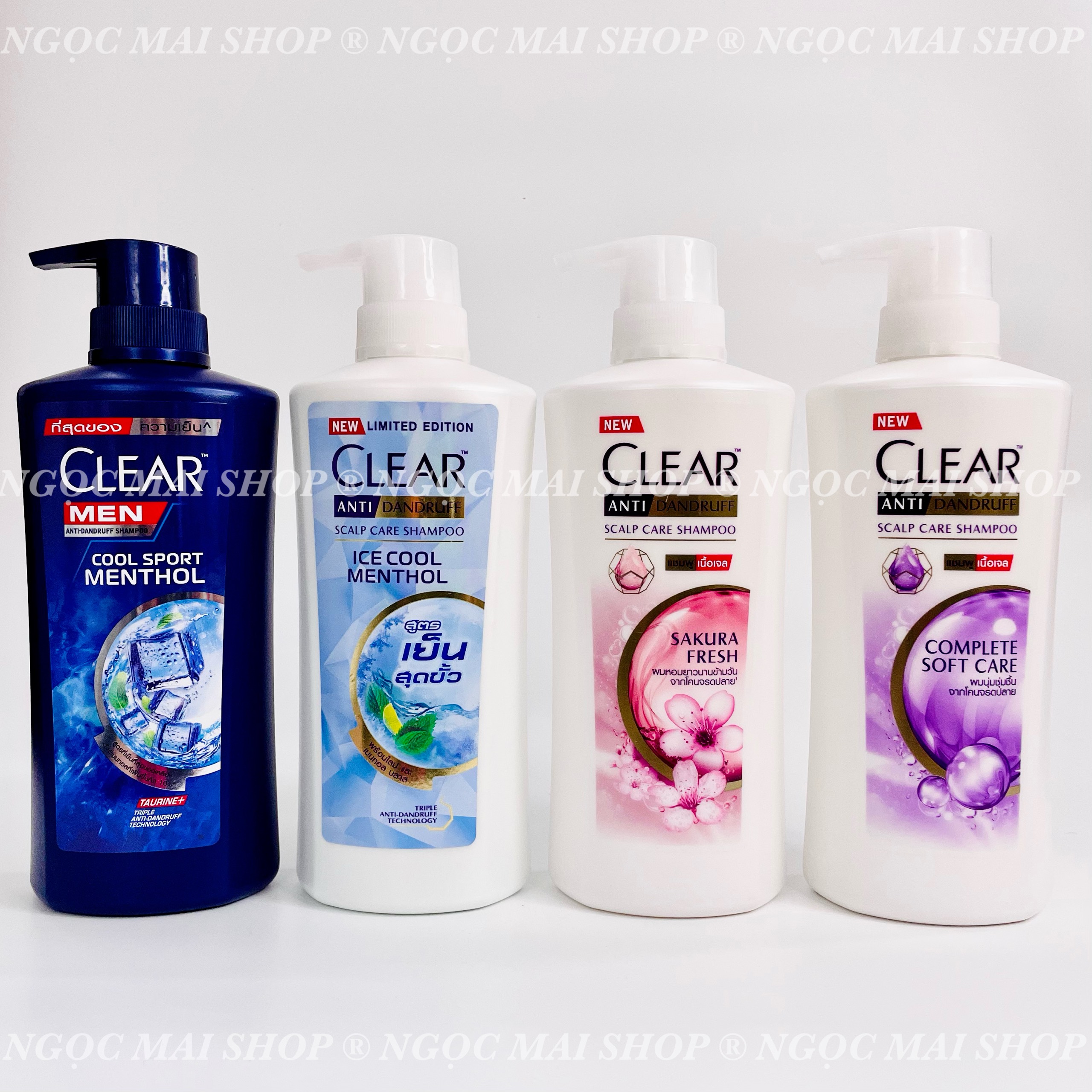 Dầu Gội Clear Bạc Hà Nữ Mát Lạnh (435ml- 400ml) Thái Lan