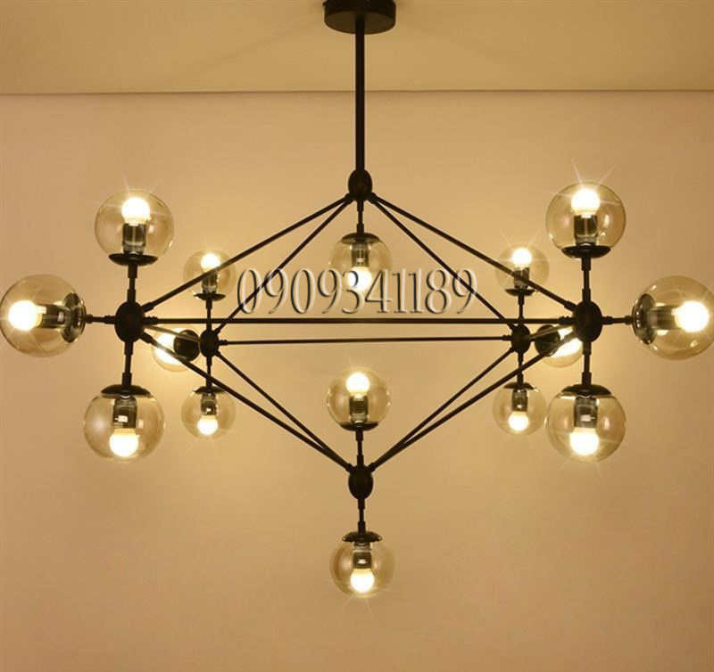 Đèn chùm phân tử ondric 15 bóng tặng bóng led edison g45
