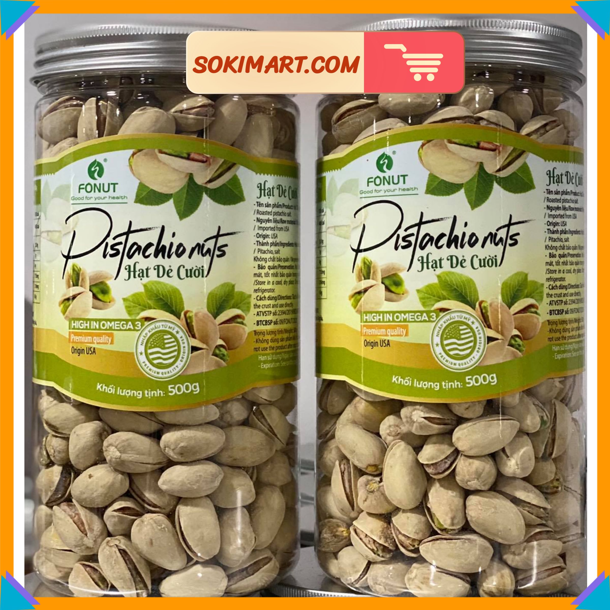 Hạt dẻ cười Mỹ ( ko tẩy trắng) - 500g