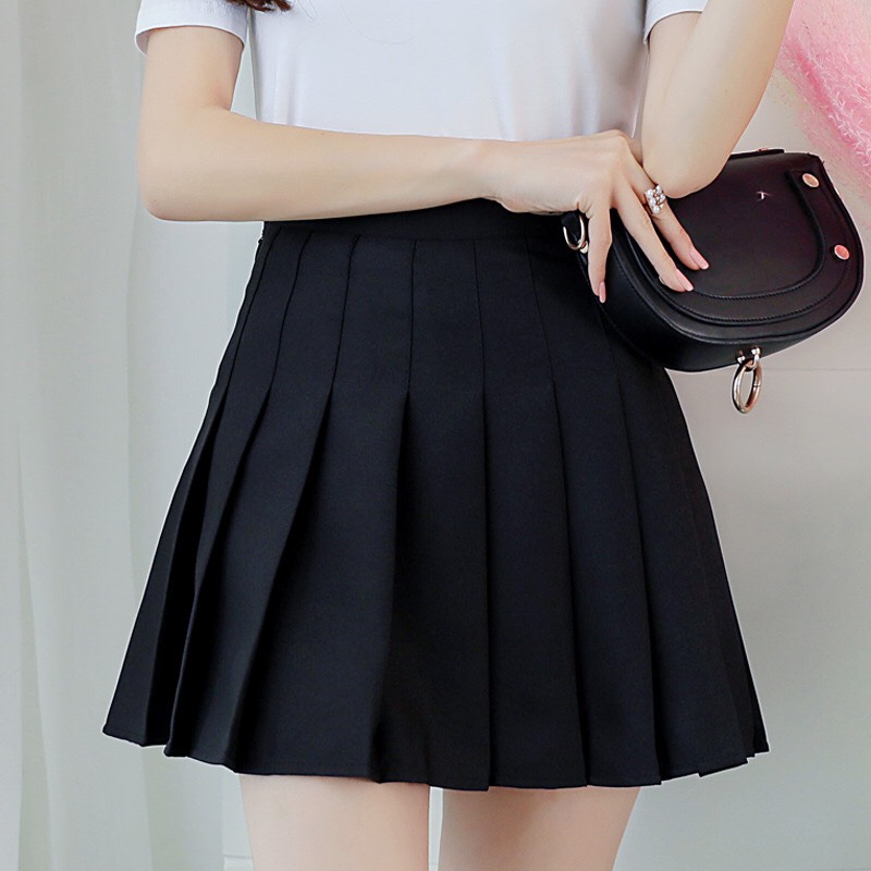 Chân váy Tennis Trơn Đen Siêu Hot