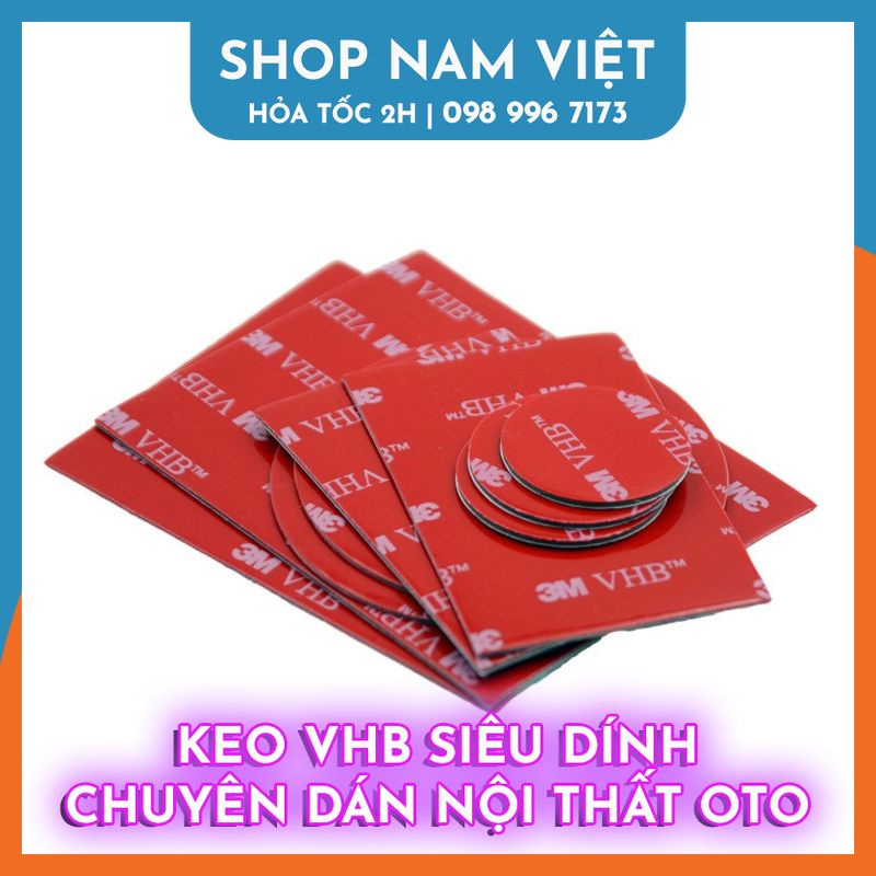 Miếng Dán 3M VHB Siêu Dính Dán Camera Hành Trình, Phụ Kiện Oto