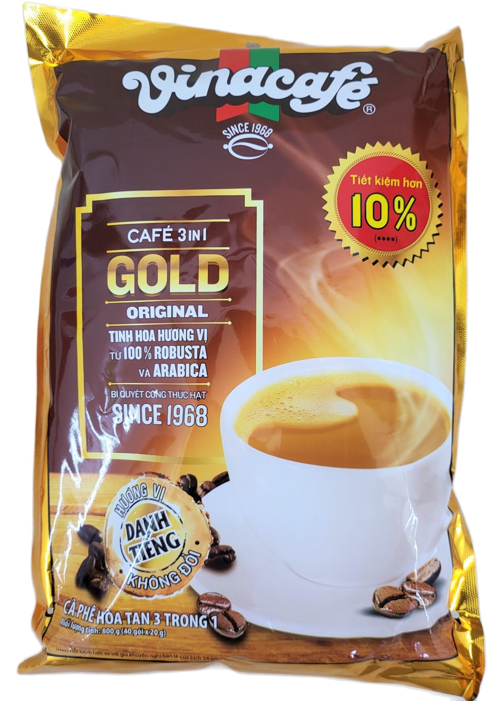 Túi 800g cà phê sữa hòa tan 3 in 1 café gold original