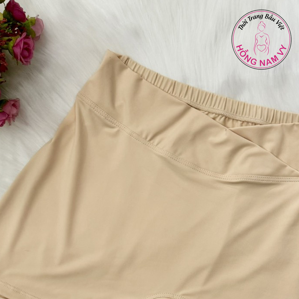 Quần mặc váy bầu cạp chéo cao cấp mềm mát