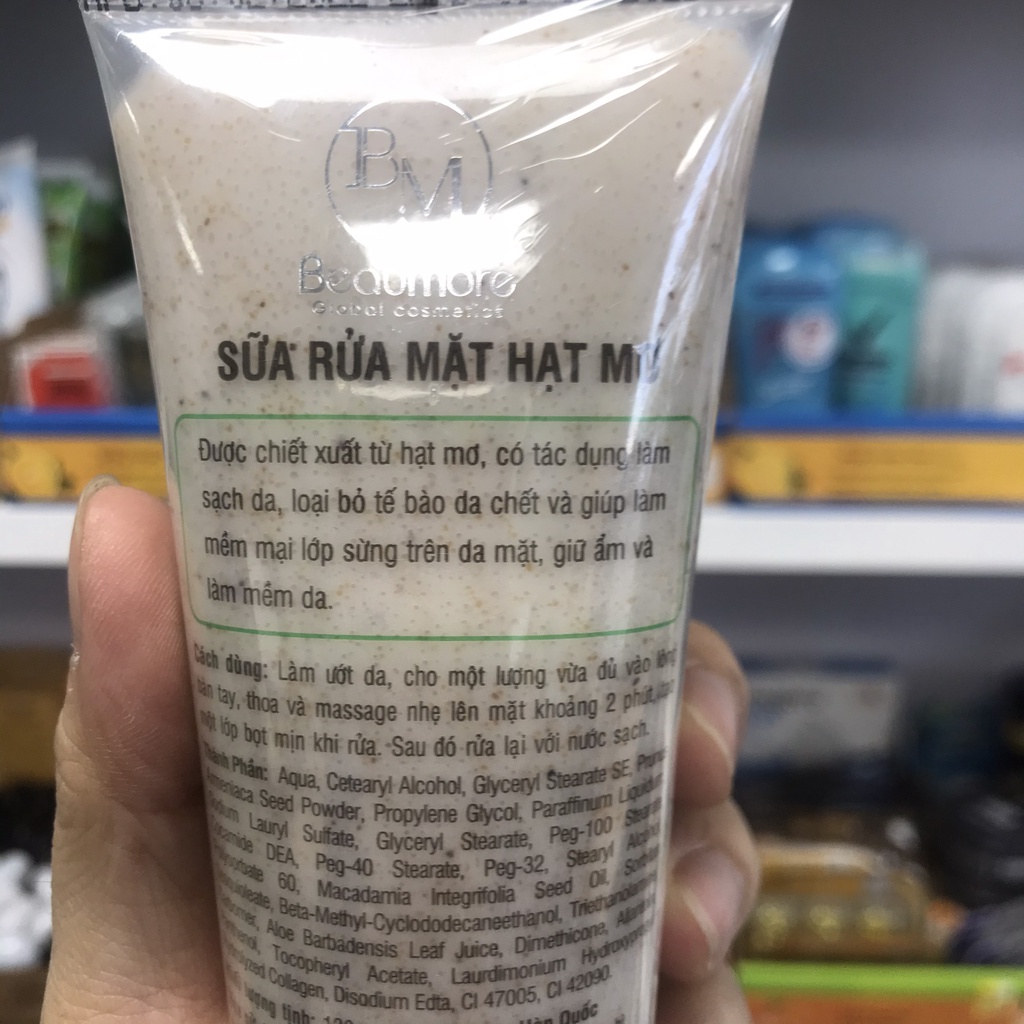 Sữa rửa mặt BEAUMORE Episode Srub Foam - srm hạt mơ 120g