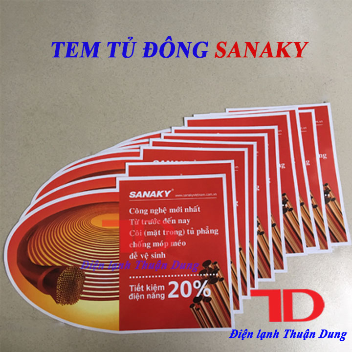 Combo 10 tem tủ đông sanaky các loại - điện lạnh thuận dung