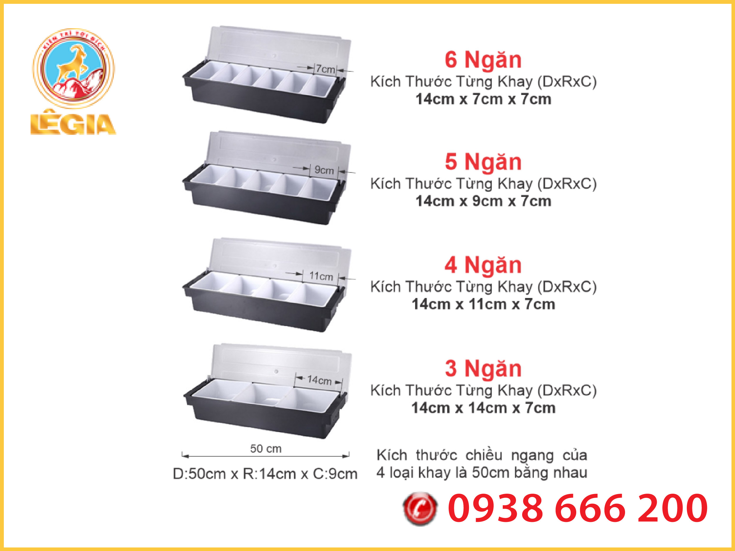 Hộp khay nhựa đựng topping 3 4 5 6 ngăn