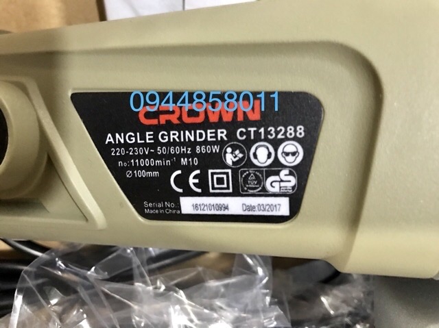 [ Hàng chính hãng] Máy mài Crown CT13288 (100mm)