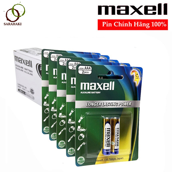 Combo 5 vỉ pin AAA Maxell Alkaline 1.5V chính hãng cho thiết bị điều khiển