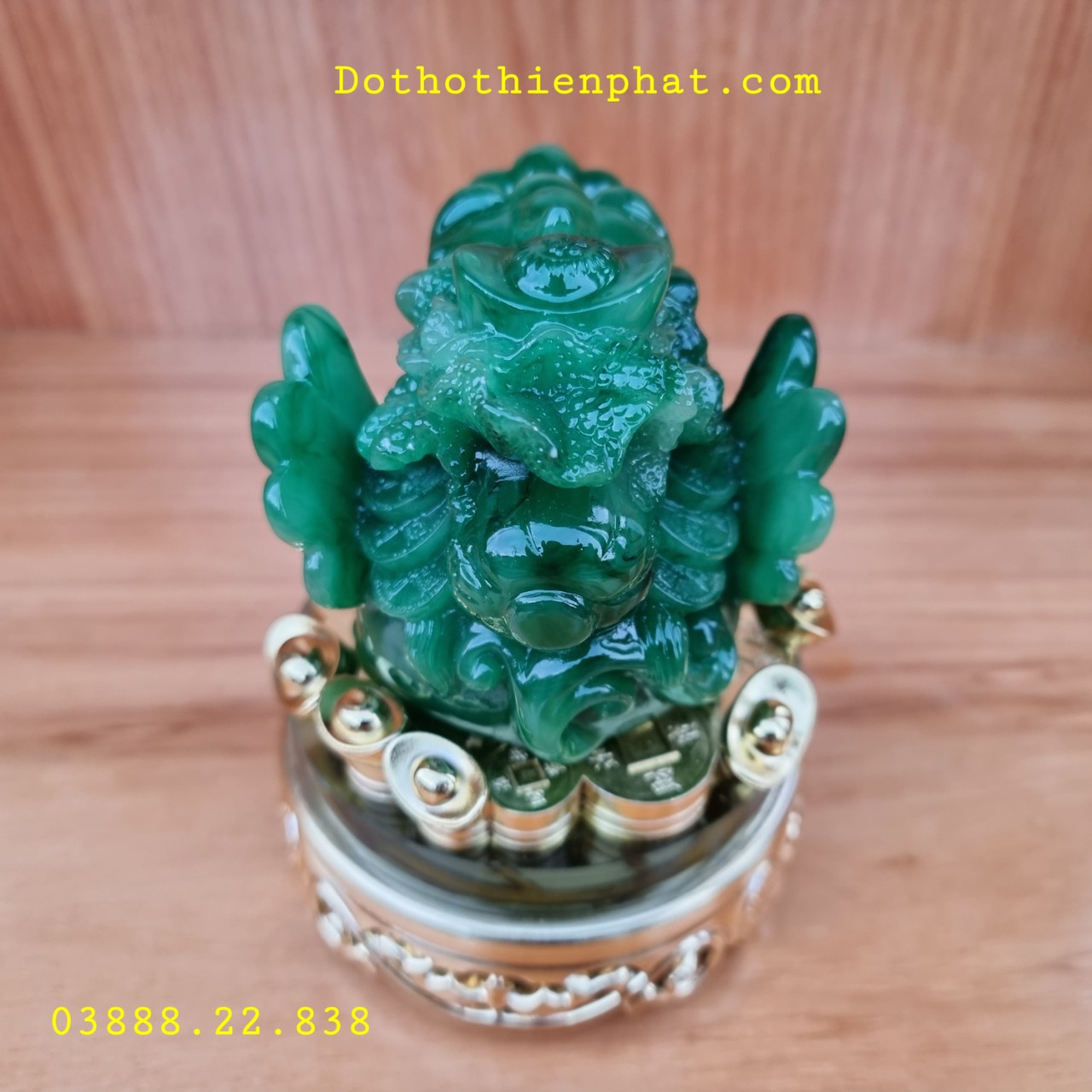 Tỳ Hưu phong thủy màu xanh