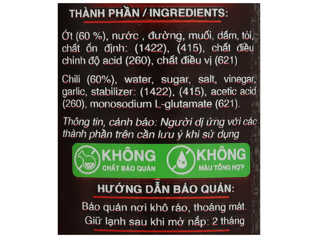 ( combo 4 chai) Tương ớt siêu cay Cholimex 330gr