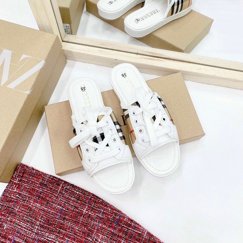 ┇✹  Dép Quai Ngang Buộc Dây 2 Màu