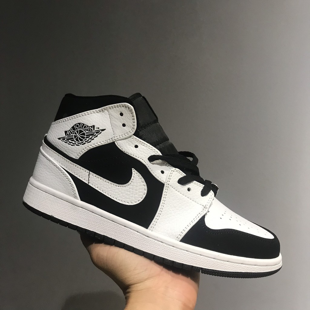 [FREE SHIP+Full Box] Giày thể thao sneaker jodan MID Trắng đen cao : )