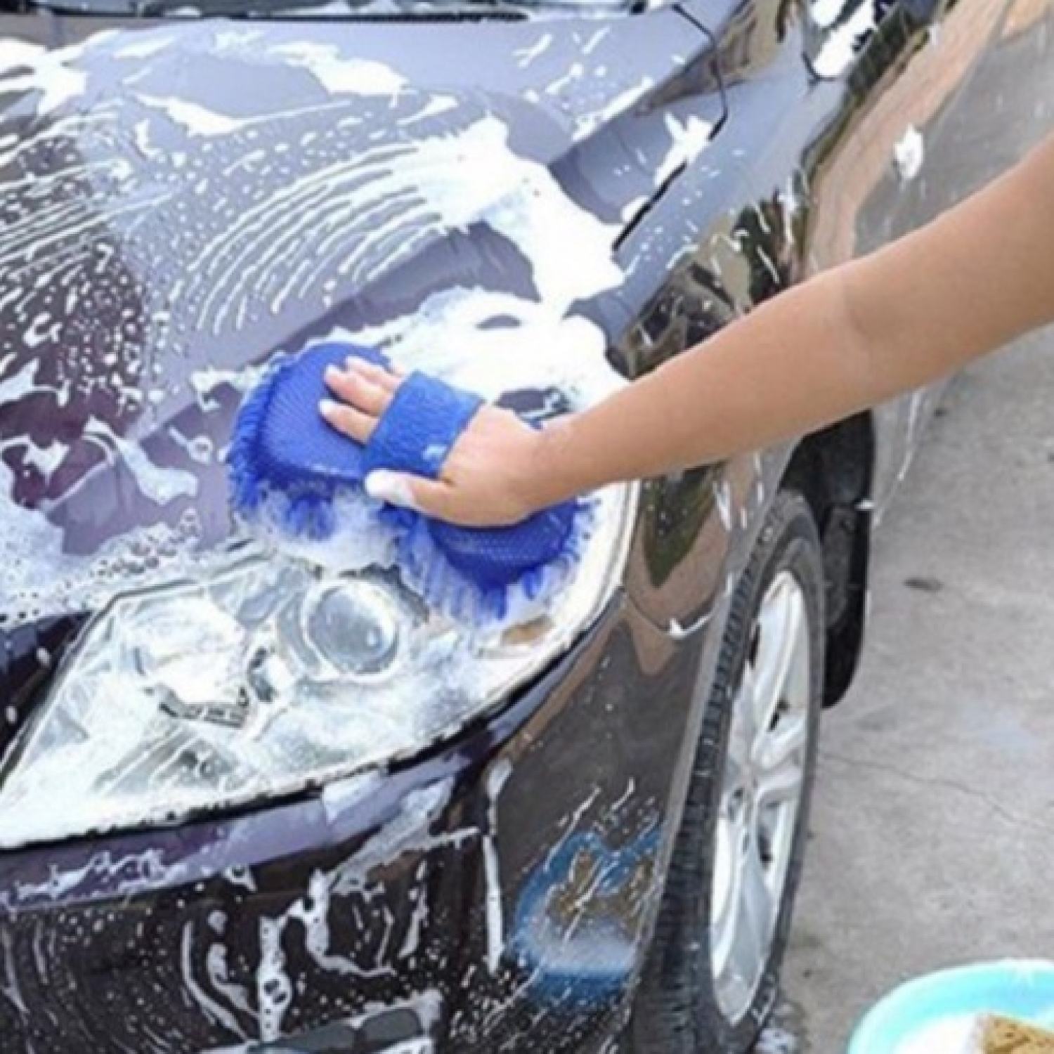 Miếng san hô rửa xe Microfiber siêu mịn tiện dụng (màu sắc ngẫu nhiên)