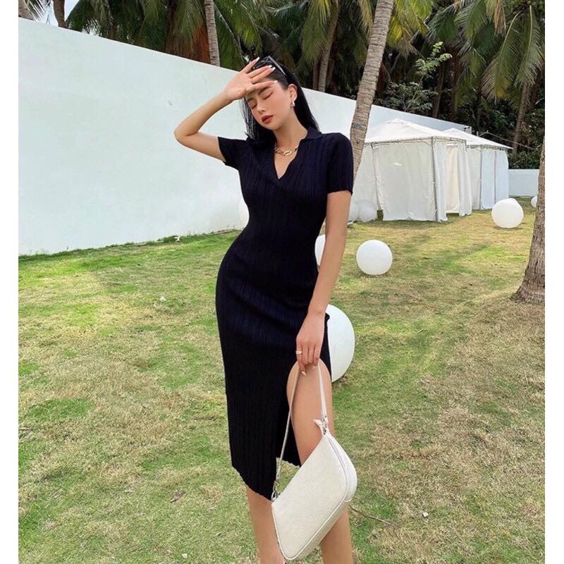 [HCM]ĐẦM MAXI POLO XẺ ĐÙI (KÈM VIDEO HÌNH THẬT)