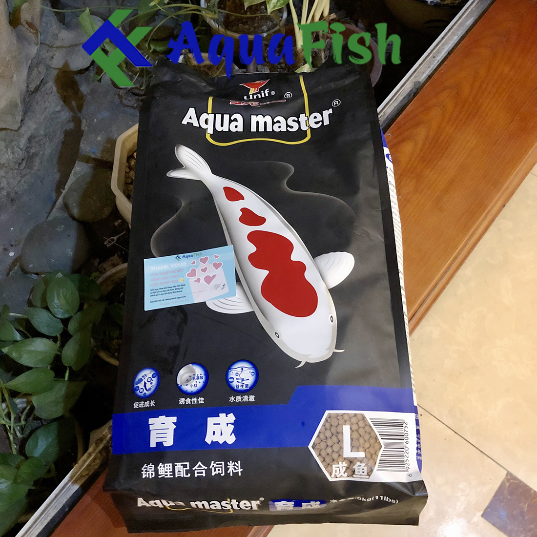 Aqua Master Growth Size L Bao 5kg (Thức ăn giúp cá koi tăng trưởng và phát triển màu tự nhiên)