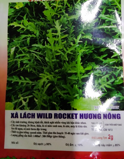 Hạt Xà Lách Rocket - Gói 2 Gram