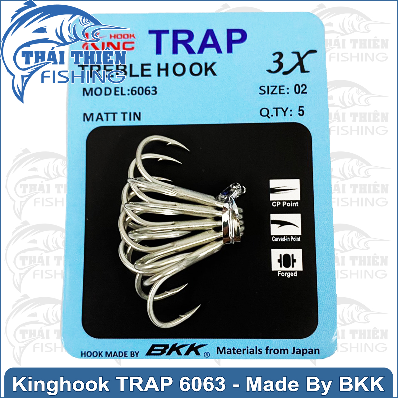 Lưỡi Câu Cá Ba Tiêu BKK King Hook Trap 3X 6063