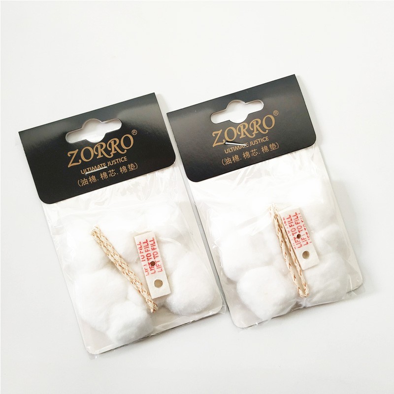 [Hoàn Tiền 10%] ( Loại Tốt ) SET Bông Gòn Zorro Thay Cho Bật Lửa Zippo, Bật Lửa Xăng ( Kèm Chặn Xăng Và Bấc) - Nắng Hạ