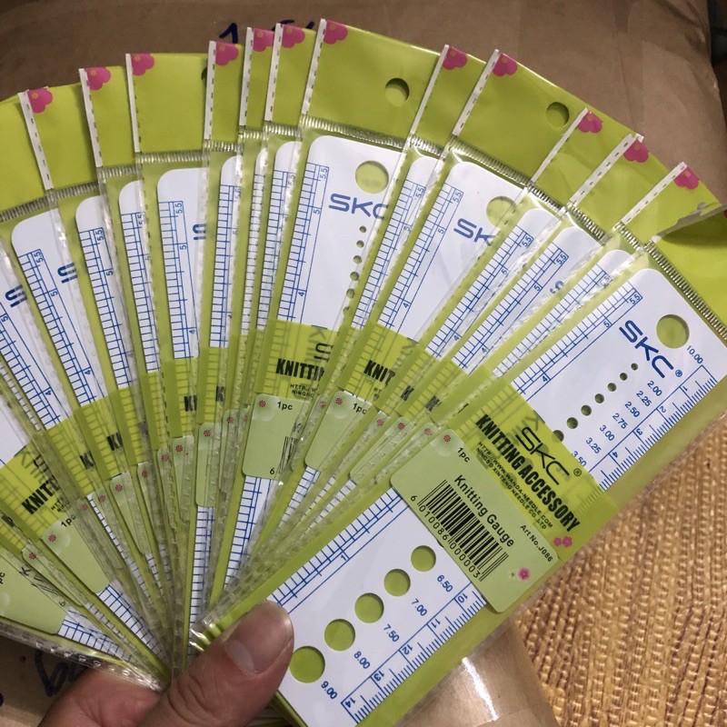 Thước đo size kim đan, len sợi