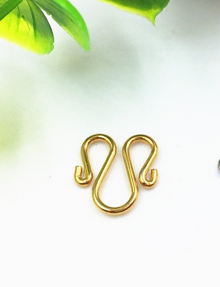 (Siêu phẩm độc quyền) Móc chữ M Dây Chuyên Lắc Tay, Khóa S Vàng Titanium Nano Cao Cấp- Thay thế móc dây chuyền, lắc tay, dùng lâu dài tắm rửa thoải mái