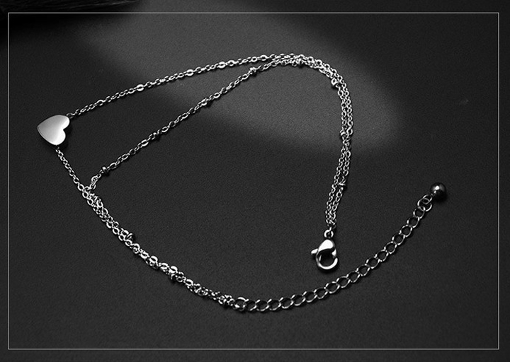 Lắc chân trái tim 2 tầng titan đáng yêu