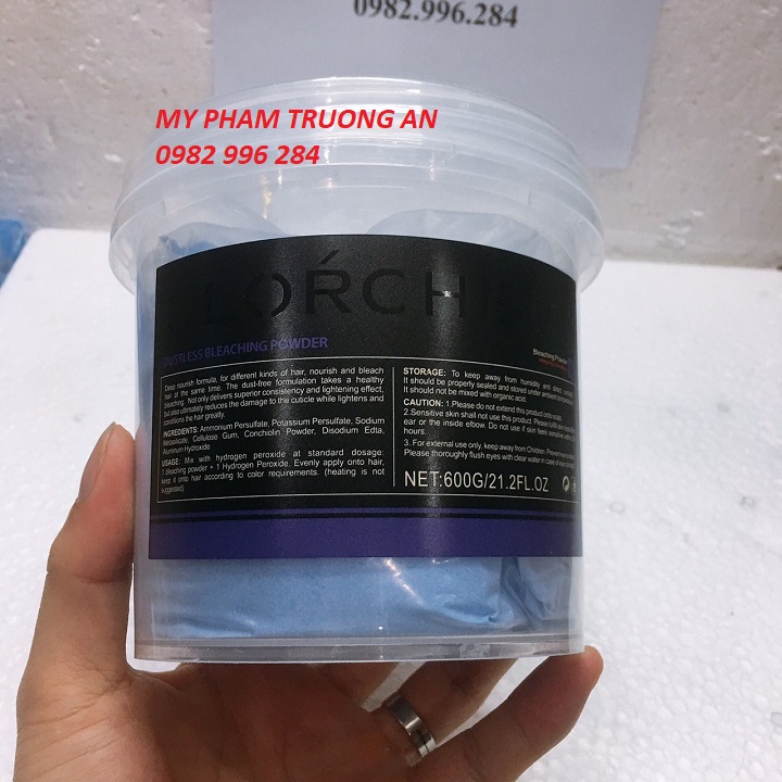Bột Tẩy Tóc Weideron Keratin 450Gr-Bột Tẩy Mềm Không Khô Tóc