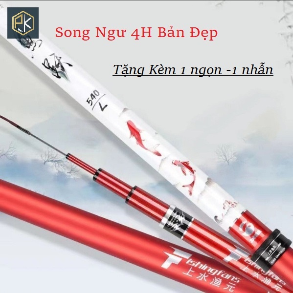 Cần câu tay song ngư 4h siêu nhẹ, khỏe, đẹp _ _ đồ câu phúc khang