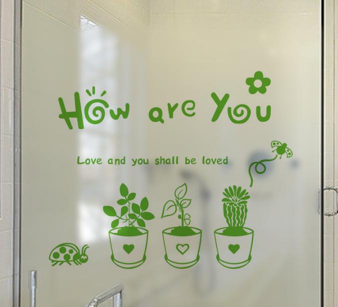 [HCM]Decal Dán Kính Cao Cấp - How Are You (60x58 )-DK7040