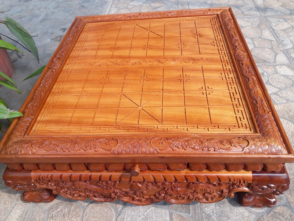 Bàn Cờ Tướng Gỗ Gõ Cao Cấp [ chỉ bàn chưa quân ]