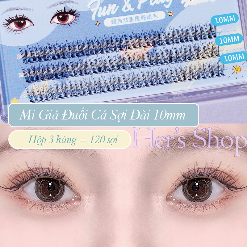 Mi giả tách sợi tự nhiên nhiều kiểu dáng tặng bộ keo dán mi - mi giả chùm tự nối tại nhà
