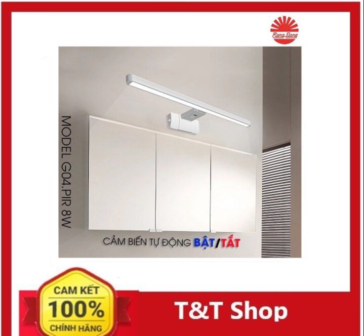 Đèn led chiếu gương cảm biến 8W Rạng Đông.