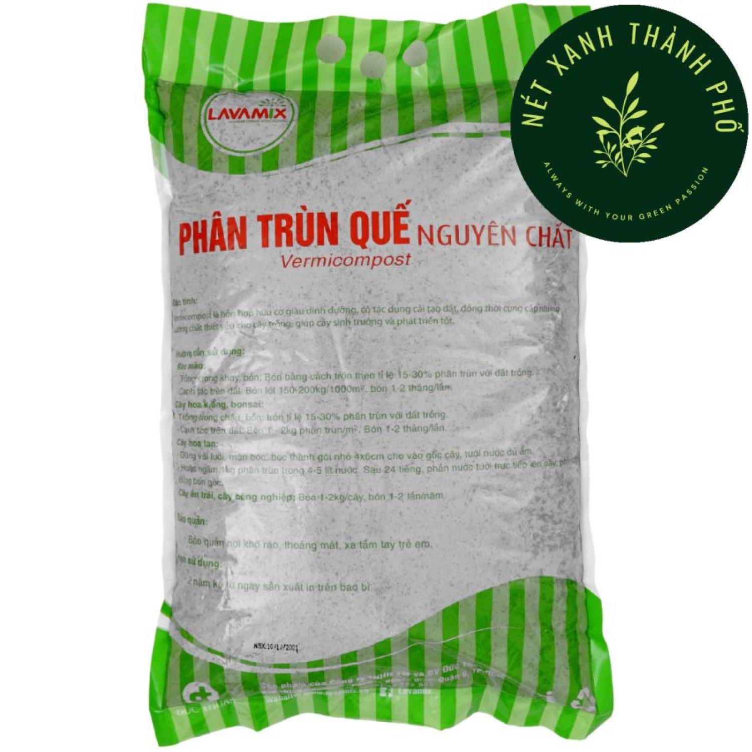 Phân trùn quế nguyên chất Lavamix 2kg