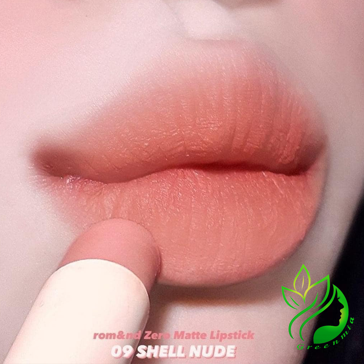 Son Thỏi Romand Zero Matte Lipstick Son Lì Mịn Màu 09 Shell Nude Cam Sữa Nude Chính Hãng