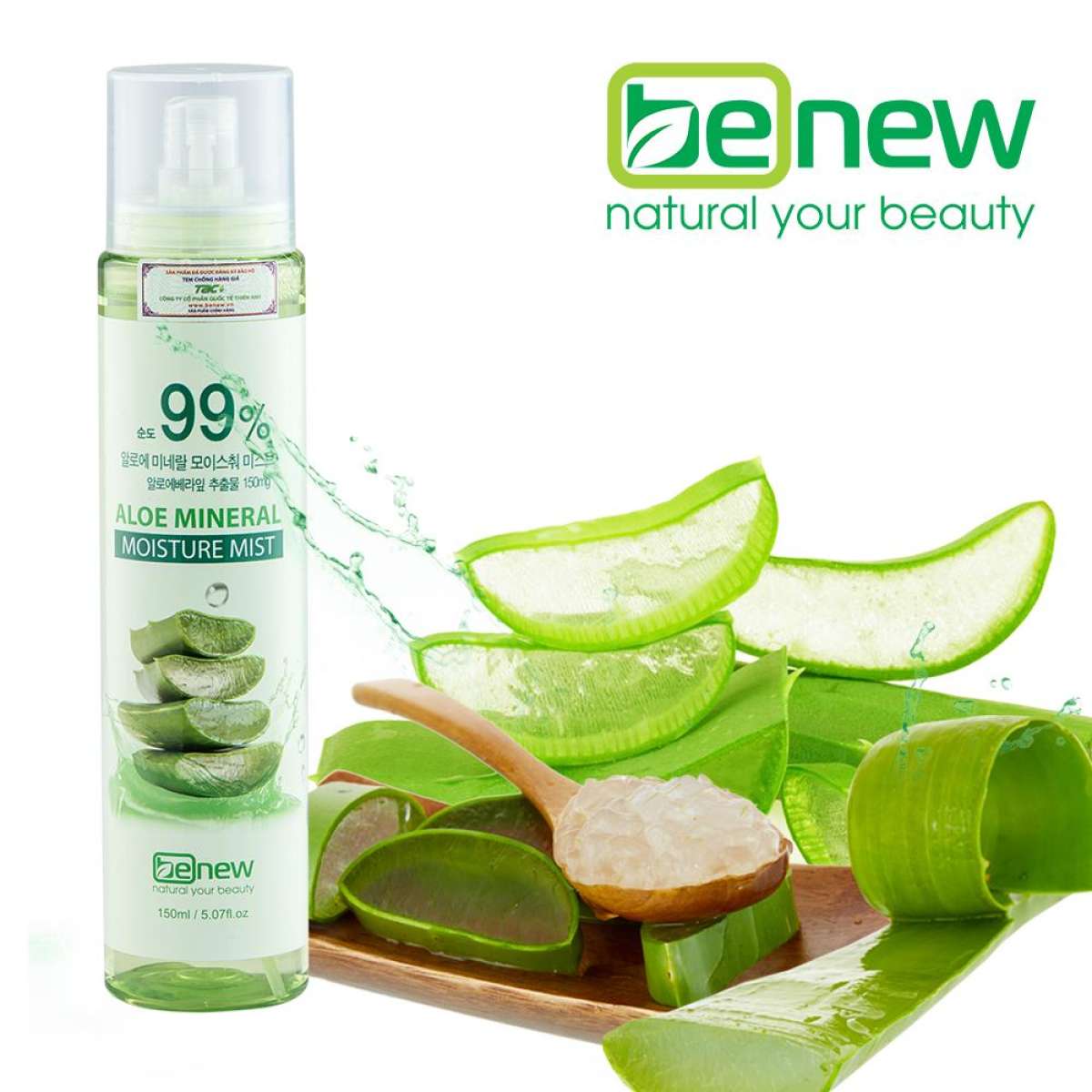 Xịt khoáng cho da khô, mụn Lô hội (150ml)