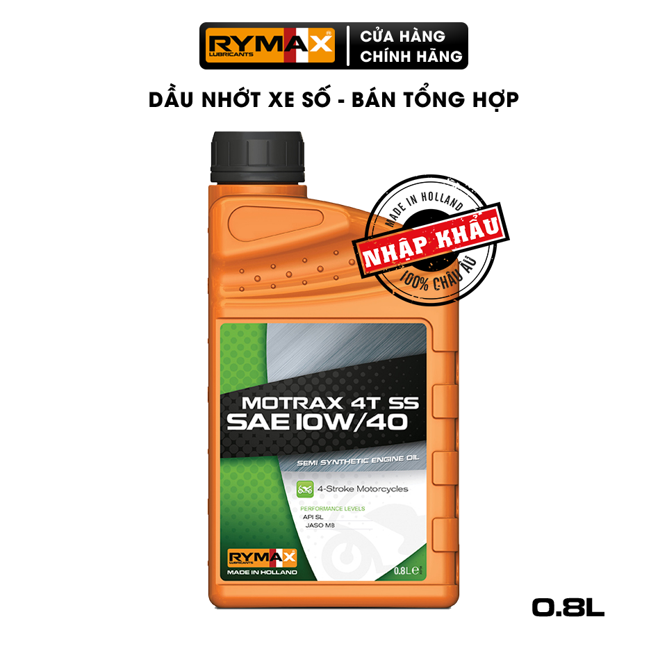 Dầu nhớt xe số Rymax Motrax 4T SS 10W/40 (0.8L-1L)