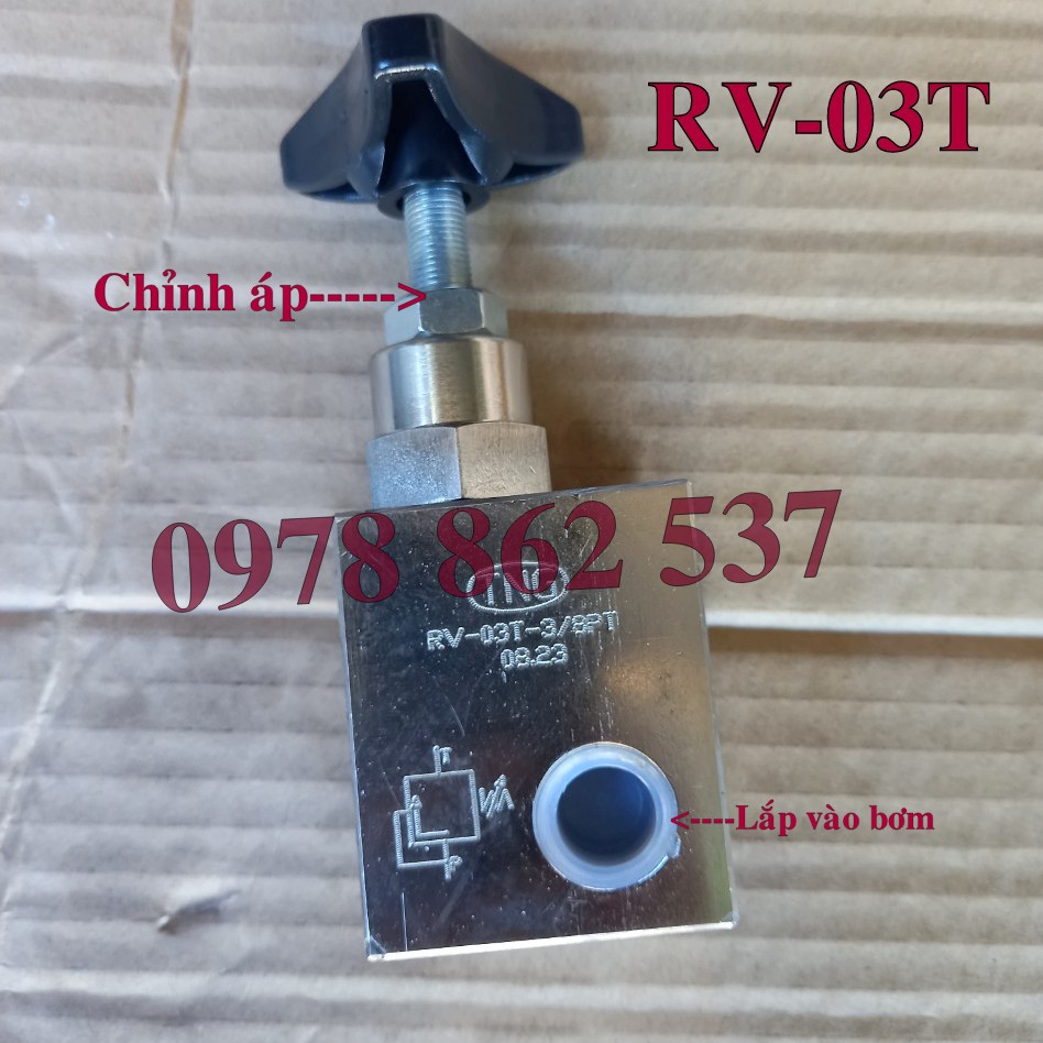 Van chỉnh áp thủy lực 3/8''-ren 17mm